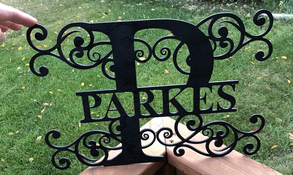 Monogram Name Signs - 3mm, Many Colours available